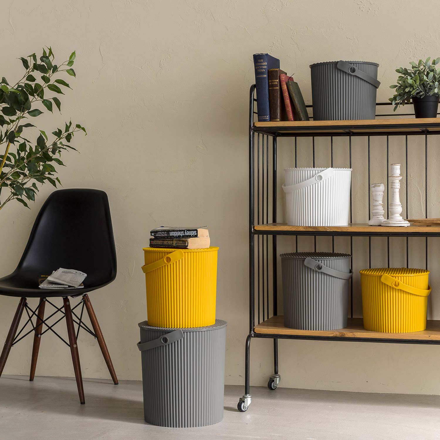 Hachiman - Omnioutil Eimer mit Deckel 10 l senf