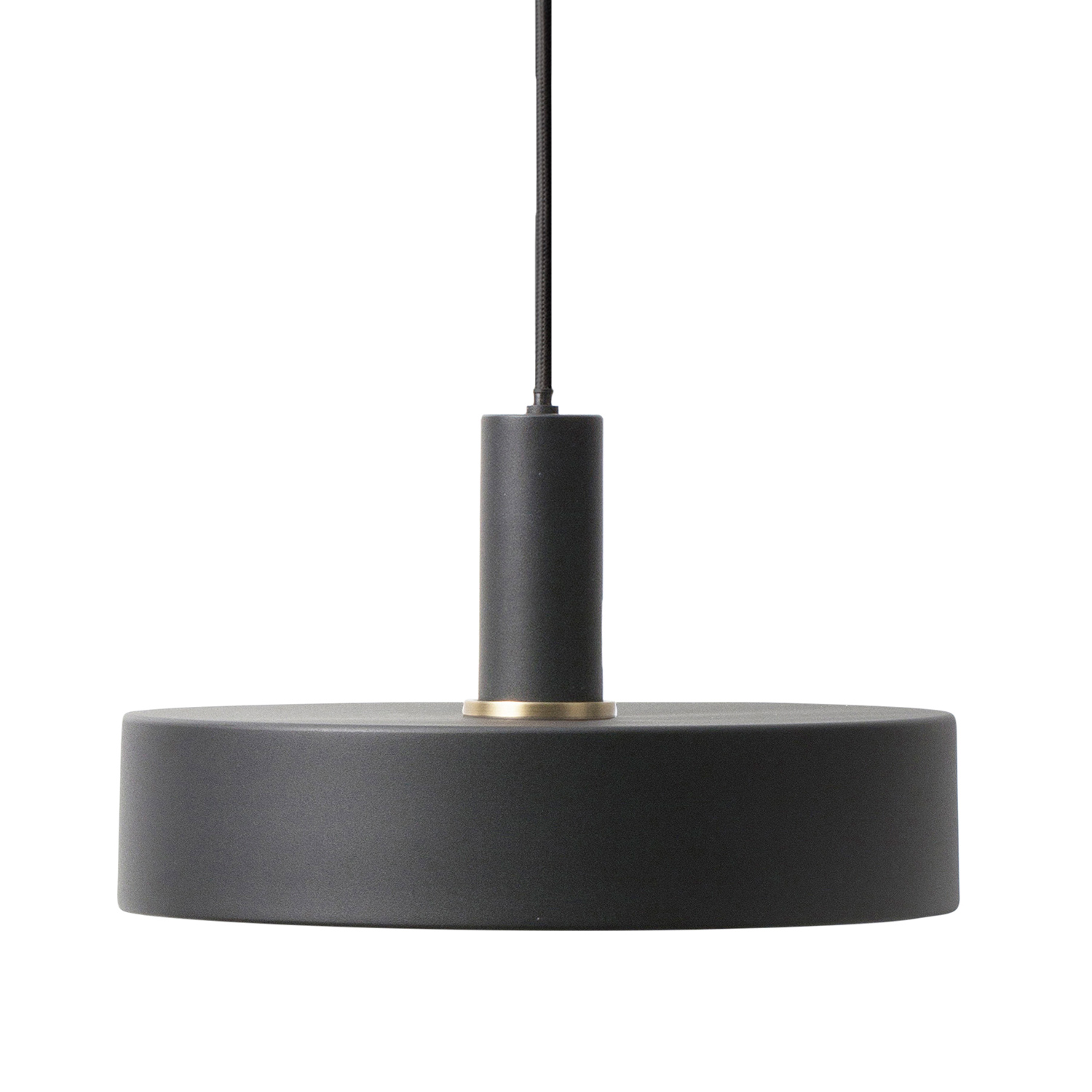 ferm living record lampenschirm schwarz mit socket low 61729