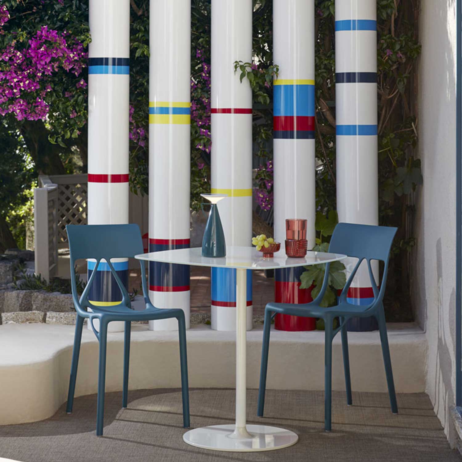 Kartell - A.I. light Stuhl dunkelbraun