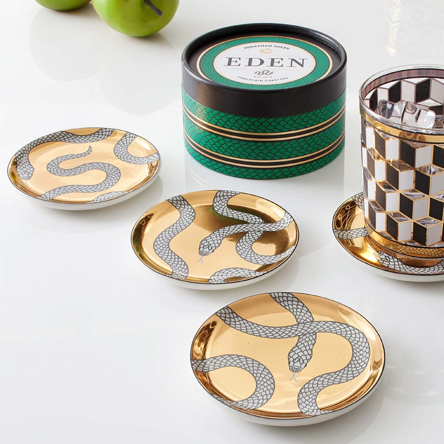 jonathan adler eden untersetzer vierer set 72505