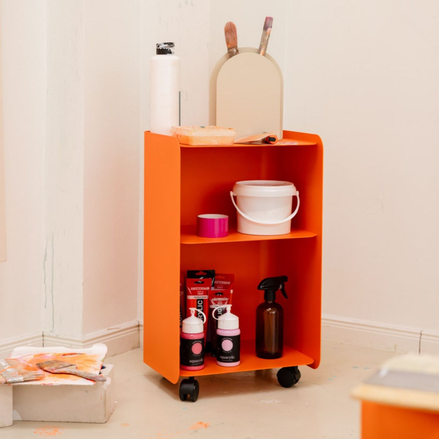 Metallbude - Juno Rollcontainer Größe S mango lassi