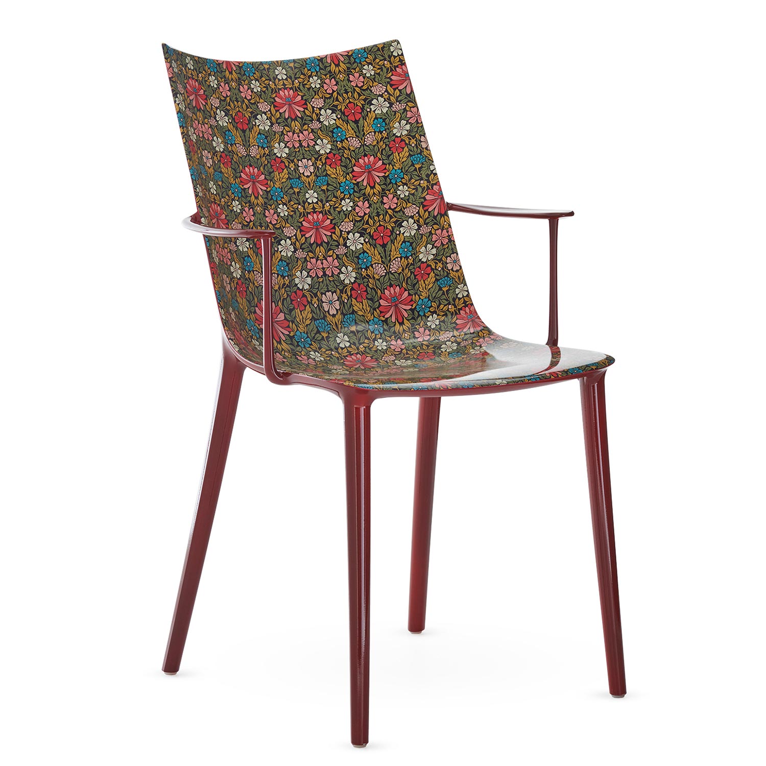 Kartell - H.H.H. Stuhl Moon Flower Bordeaux Lacquer