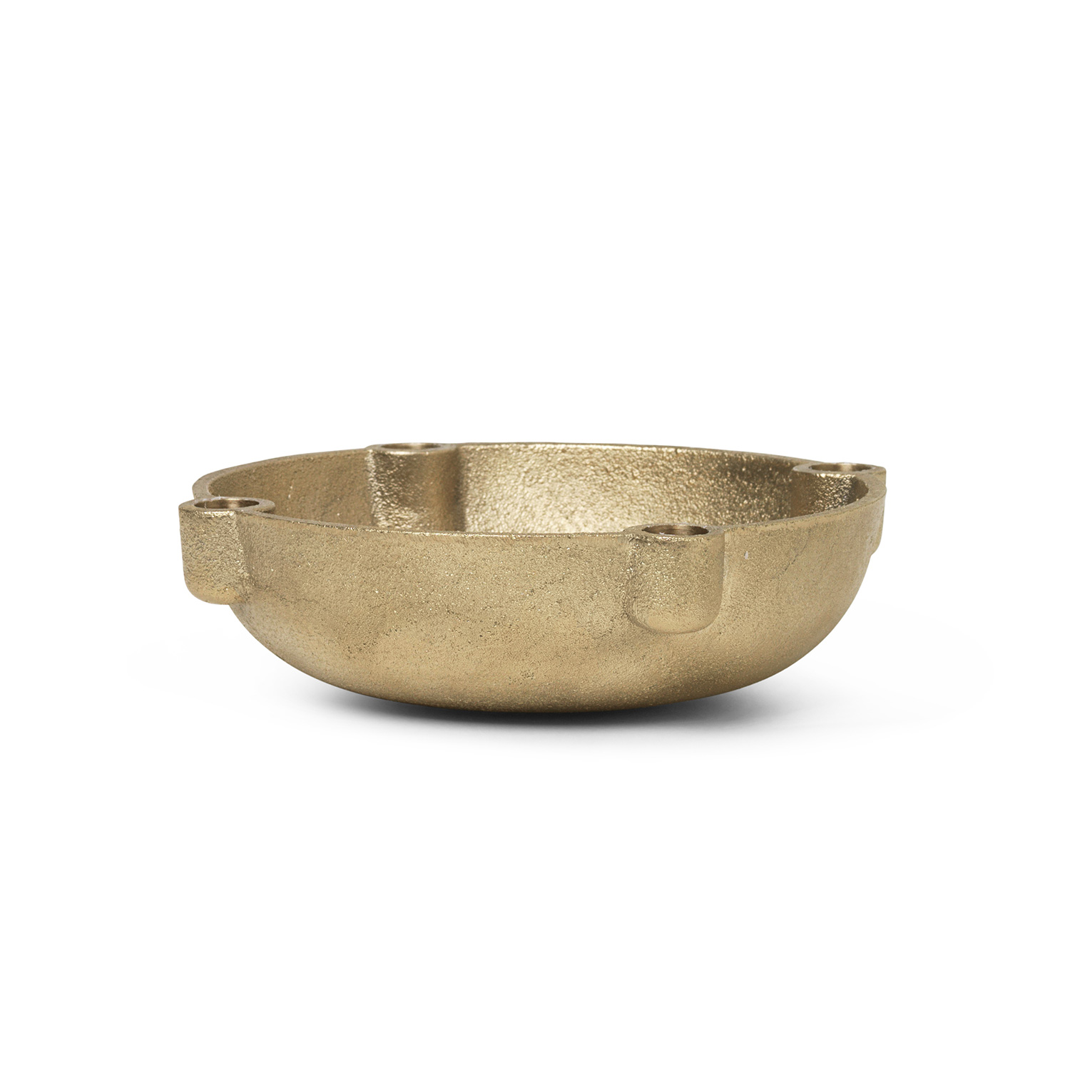 ferm living bowl kerzenhalter messing ohne kerzen 59617