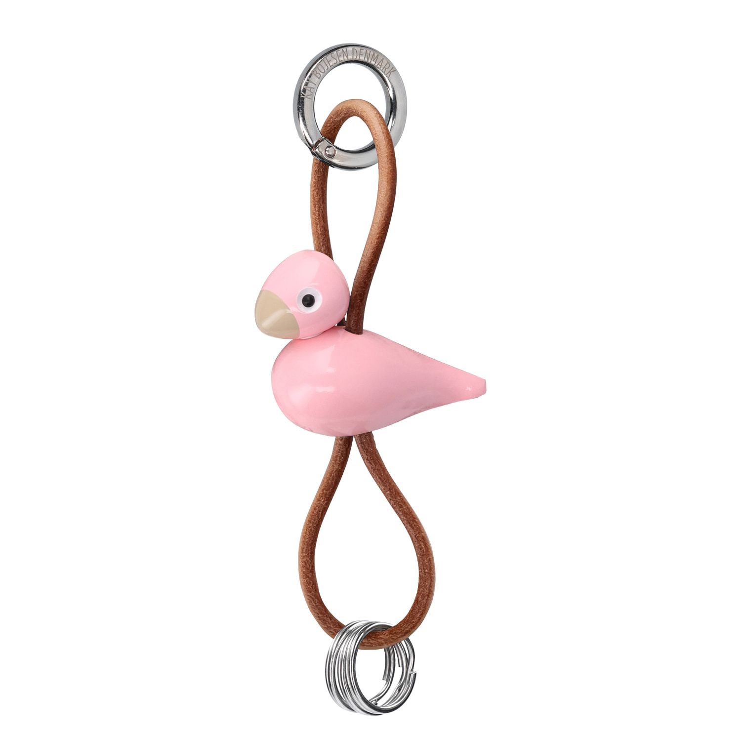 Kay Bojesen - Singvogel Schlüsselanhänger rosa