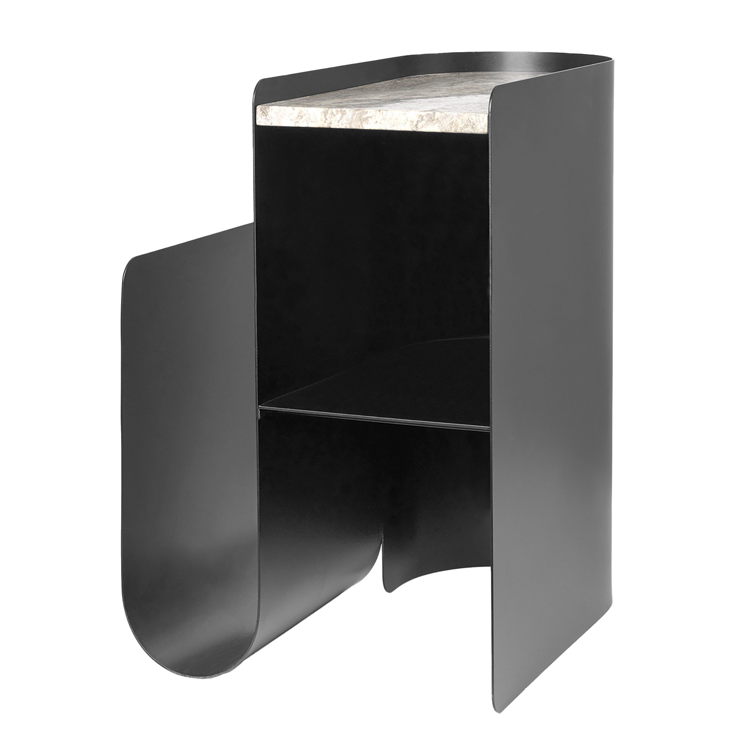 ferm living vault beistelltisch schwarz 91376