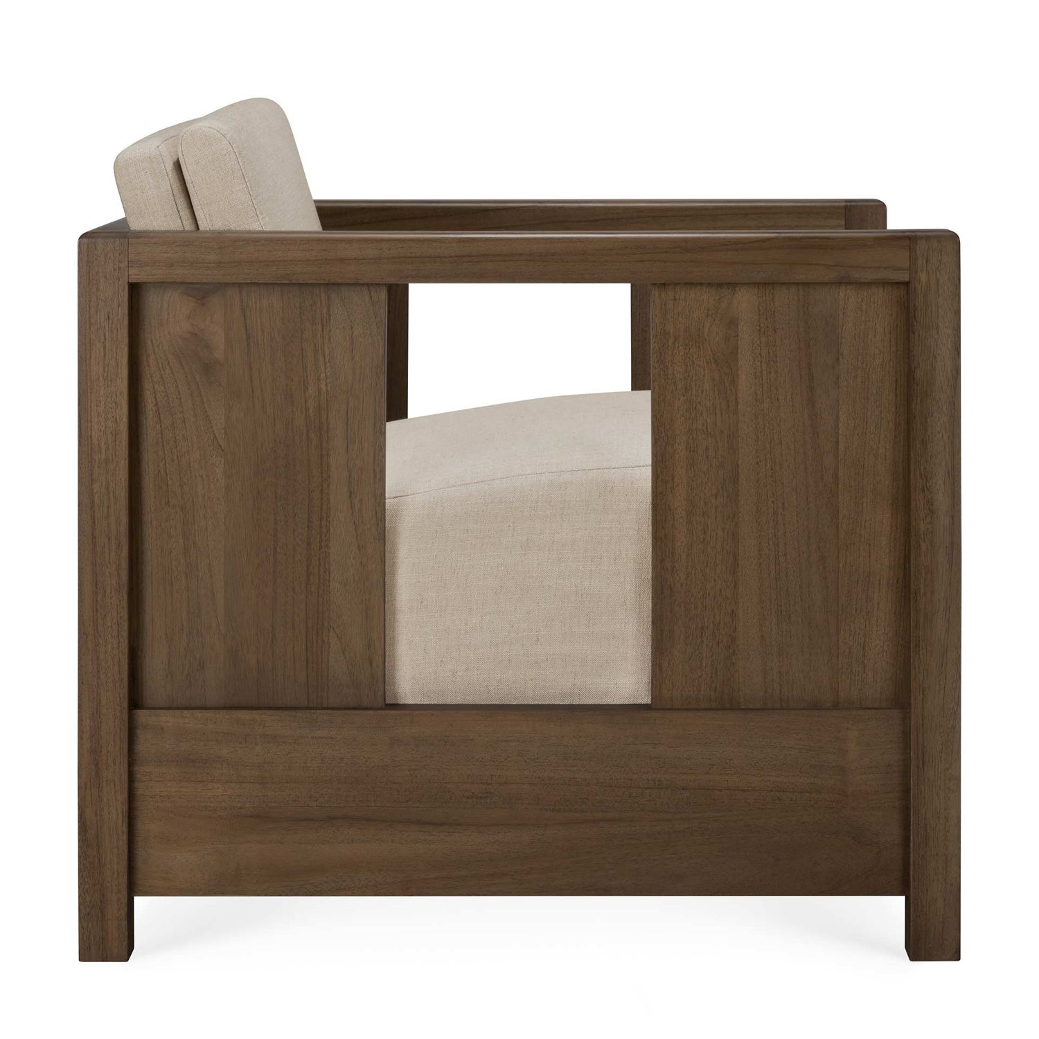 Ethnicraft - Roan Loungesessel teak / Flax Stoff