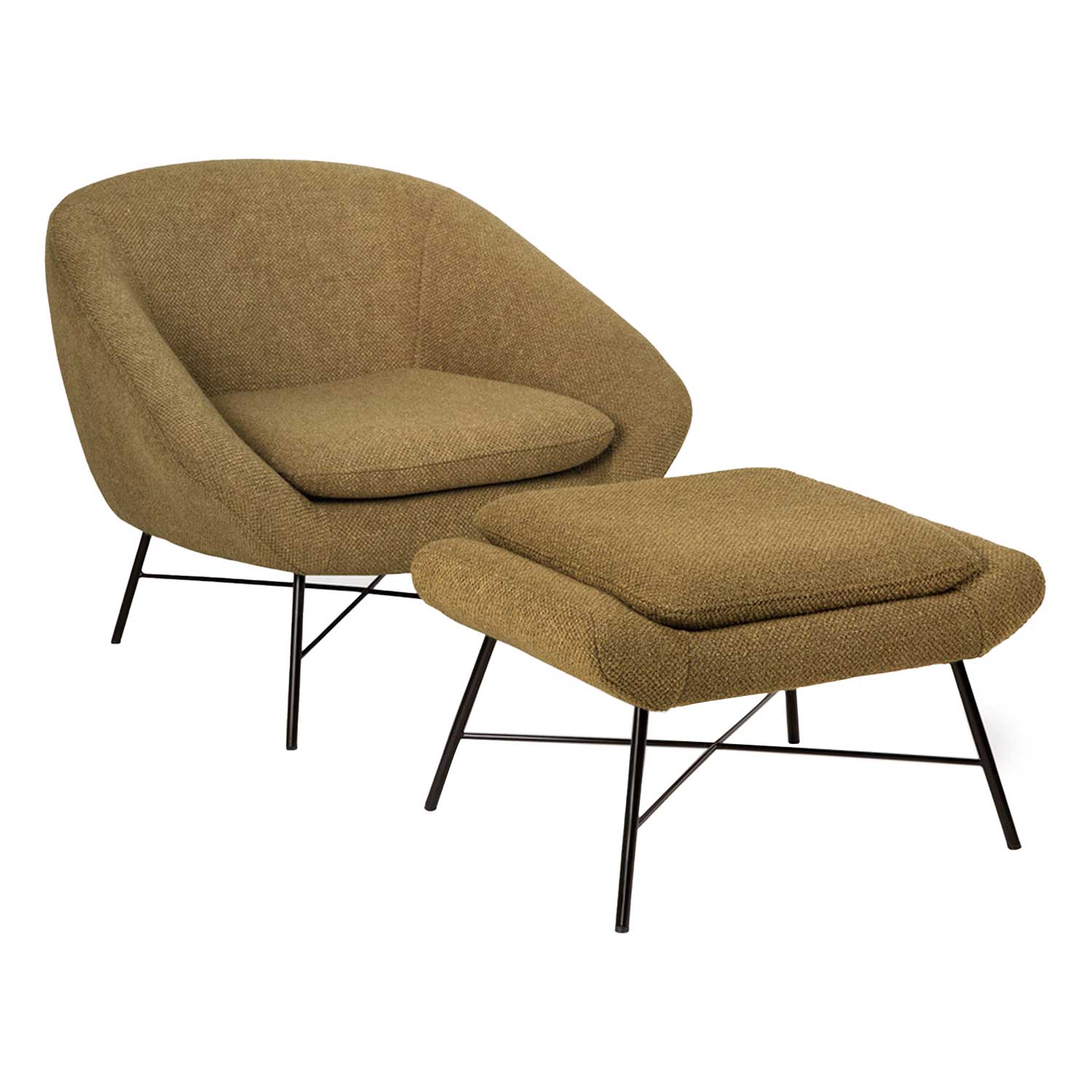 Ethnicraft - Barrow Polsterhocker Pine Green