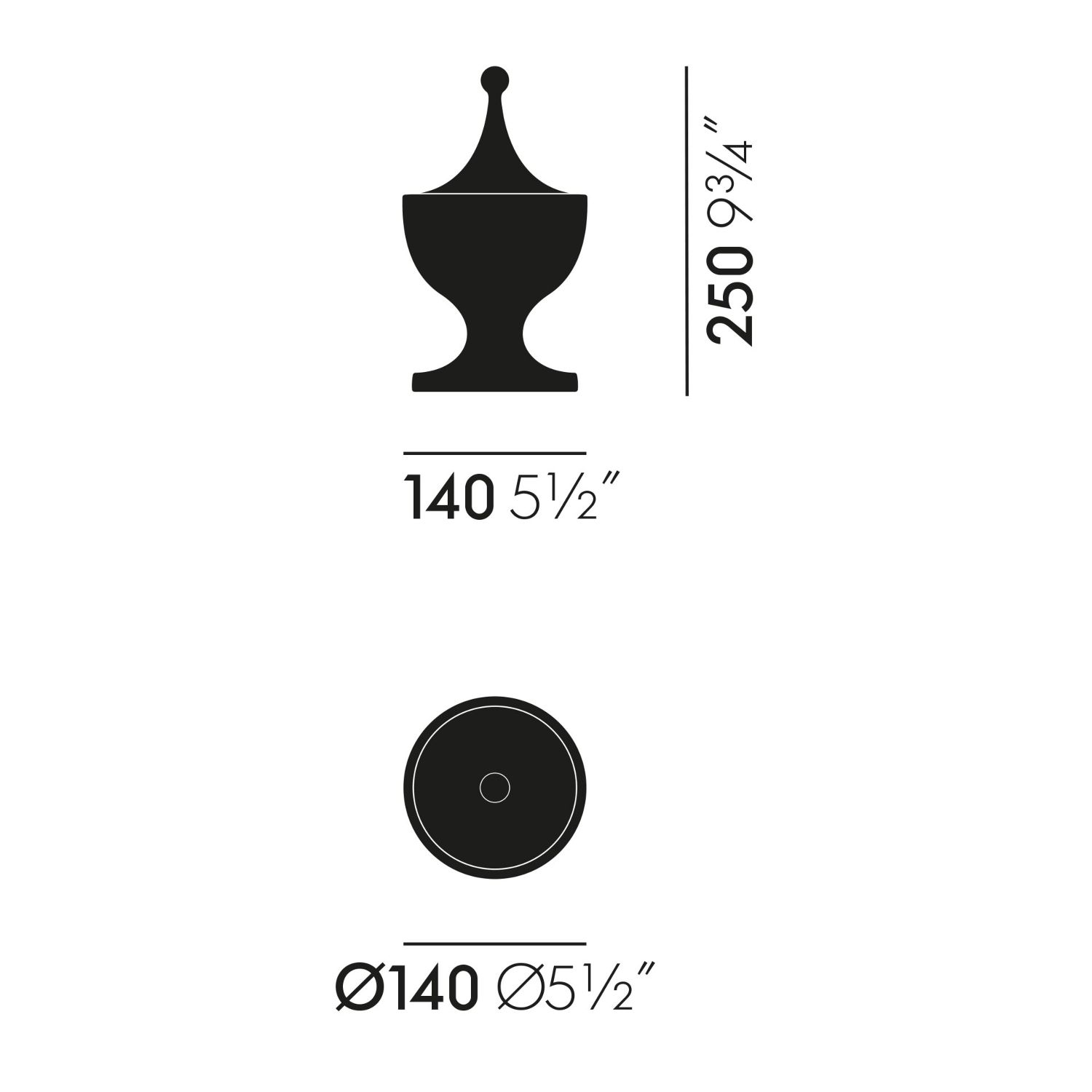 Vitra - Ceramic Container No. 2 eisgrau
