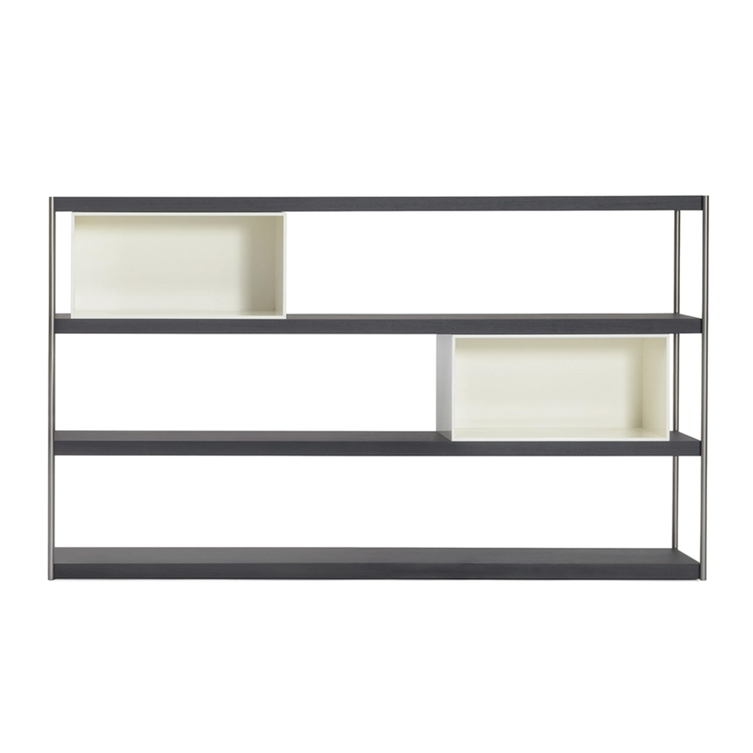 Kartell - Wisewise Regal 4-stöckig dunkles Holz