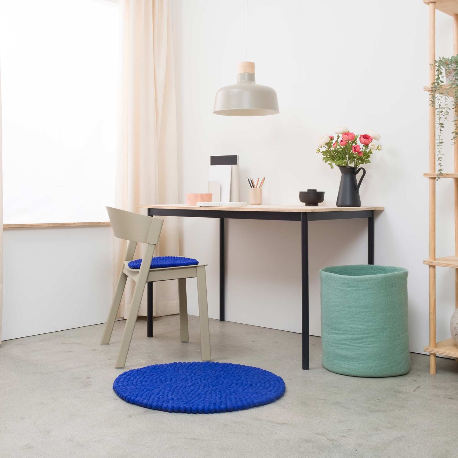 myfelt - Isa Filzkugelteppich rund 50 cm