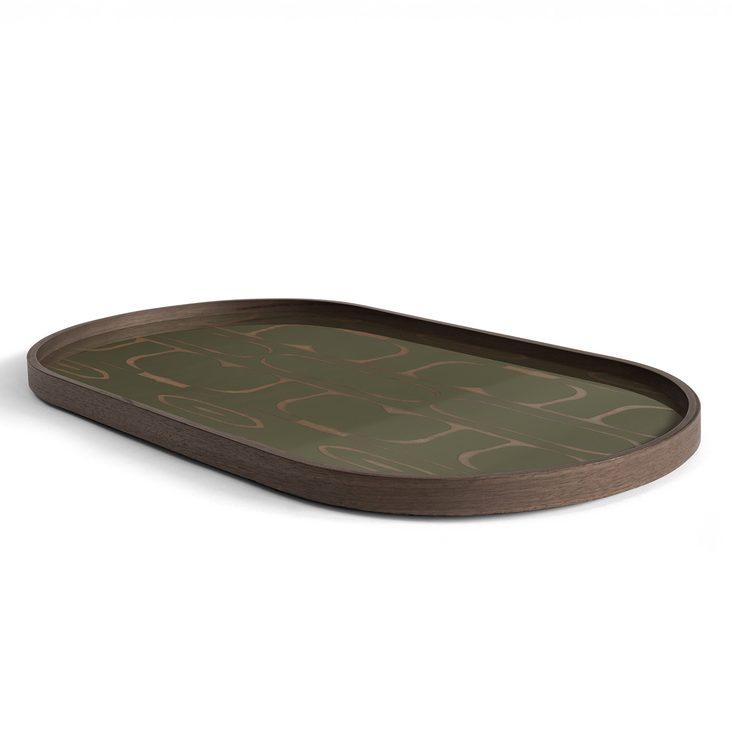 Ethnicraft - Second Nature Tablett rund S moss