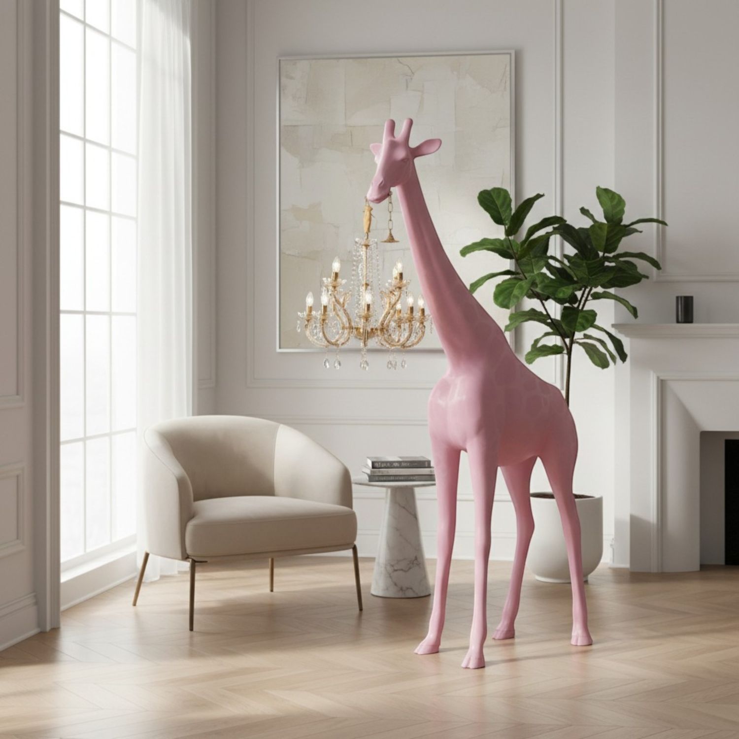 Qeeboo - Giraffe in Love M Indoor pink