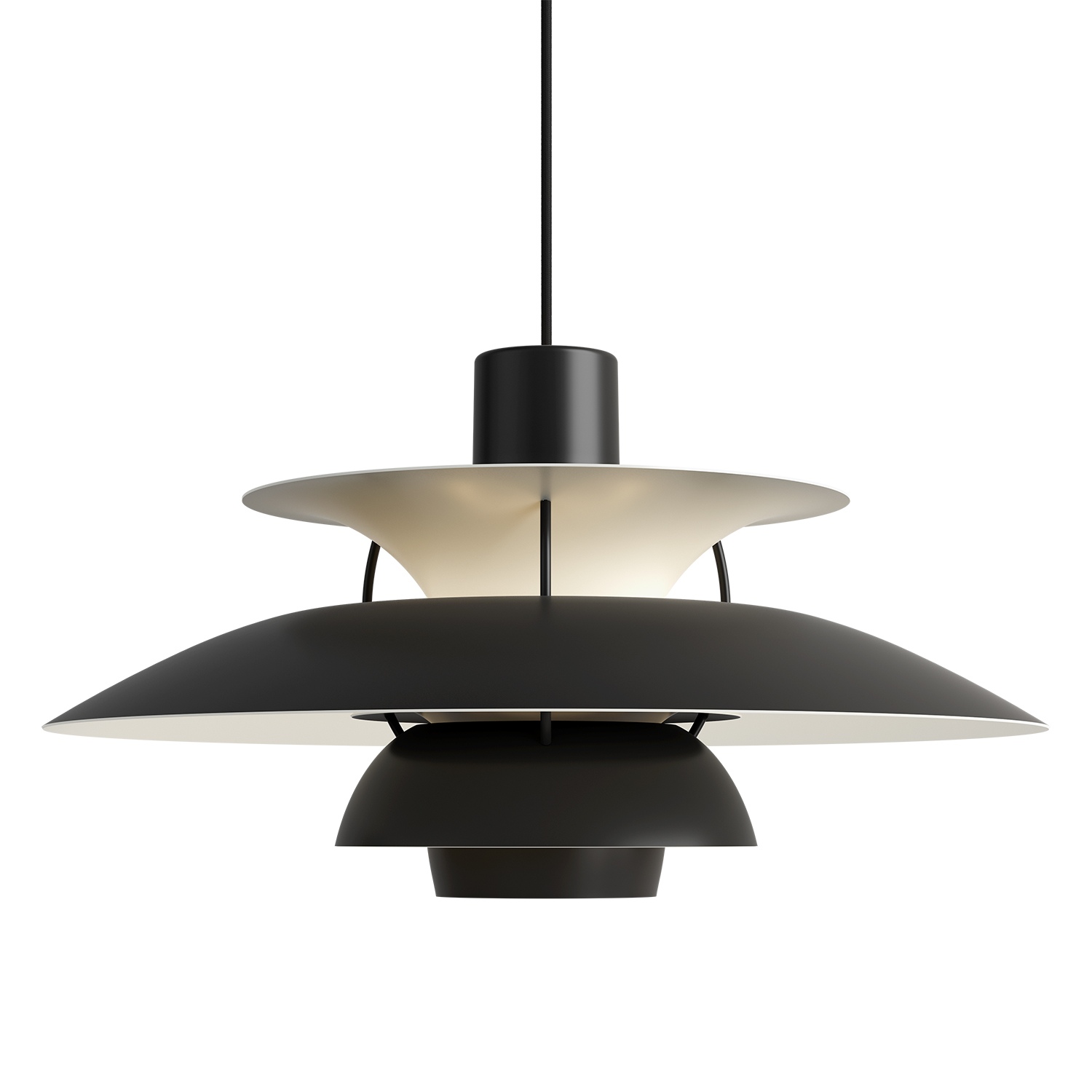 Lous Poulsen  PH 5 Pendelleuchte monochrome schwarz 106205