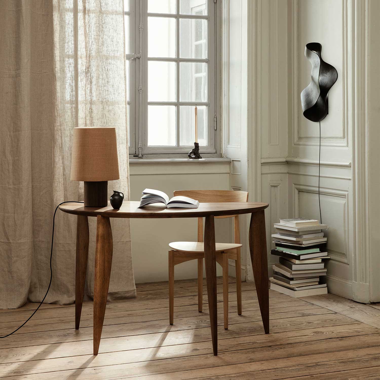 Ferm Living - Oyster Wandleuchte schwarz