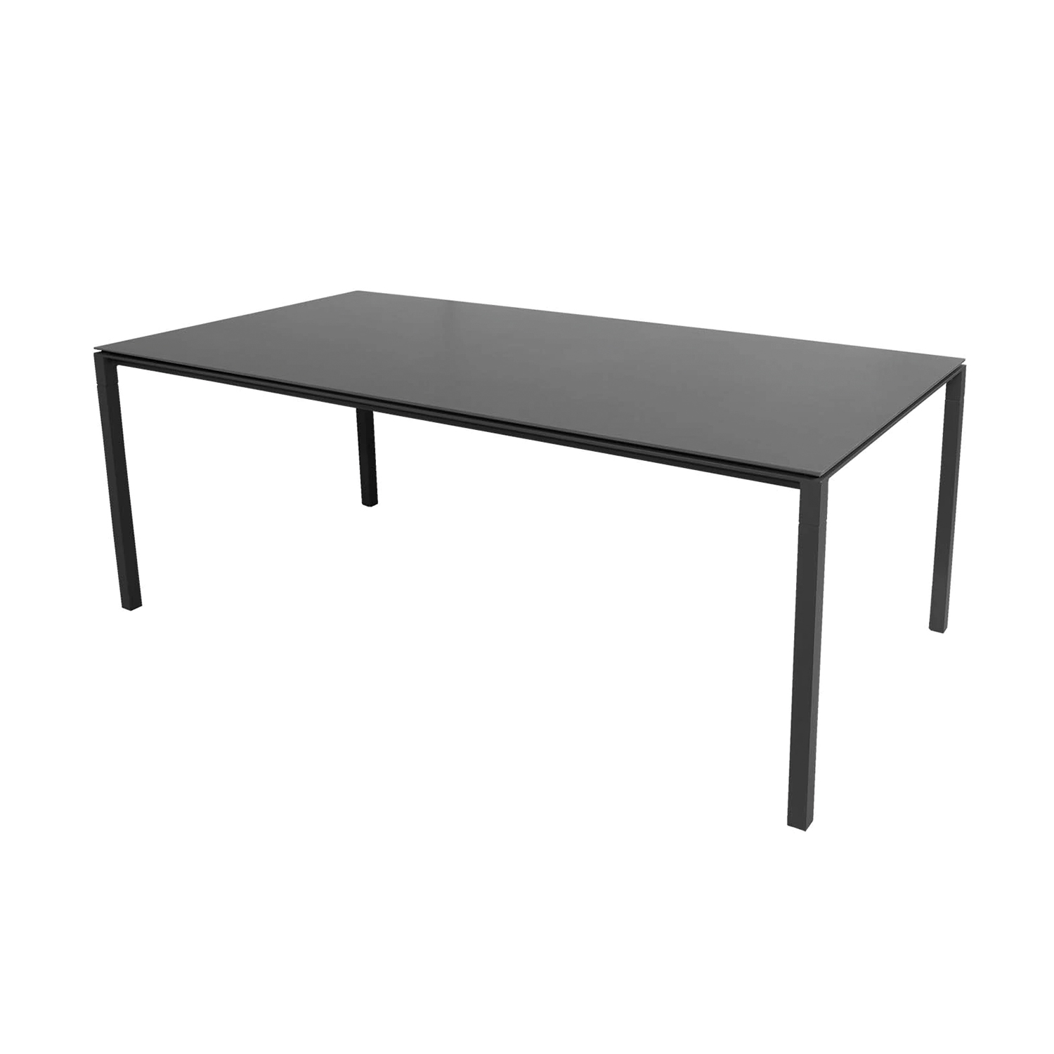 cane line pure esstisch lavagrey nero 200 cm 79395