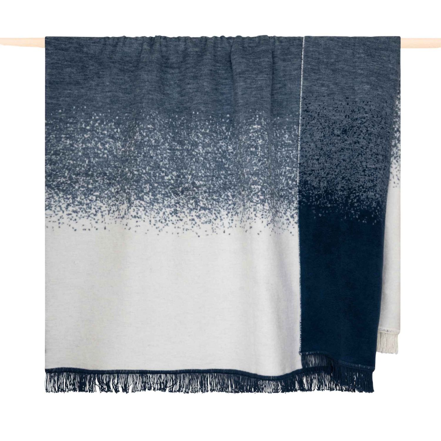 pad - Ombre Decke 150 x 200 cm stahlblau
