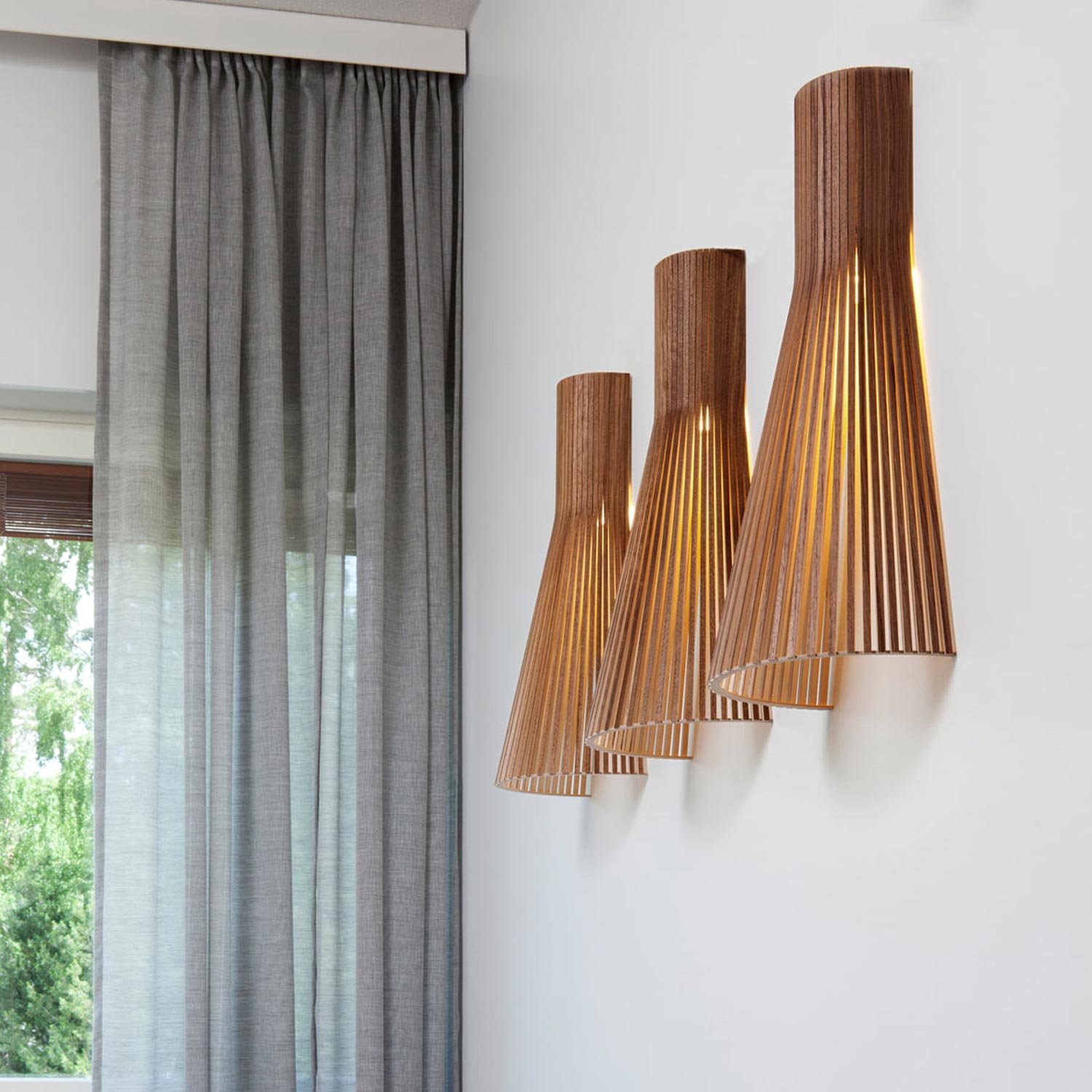 secto design wandleuchte walnuss 4231 72098