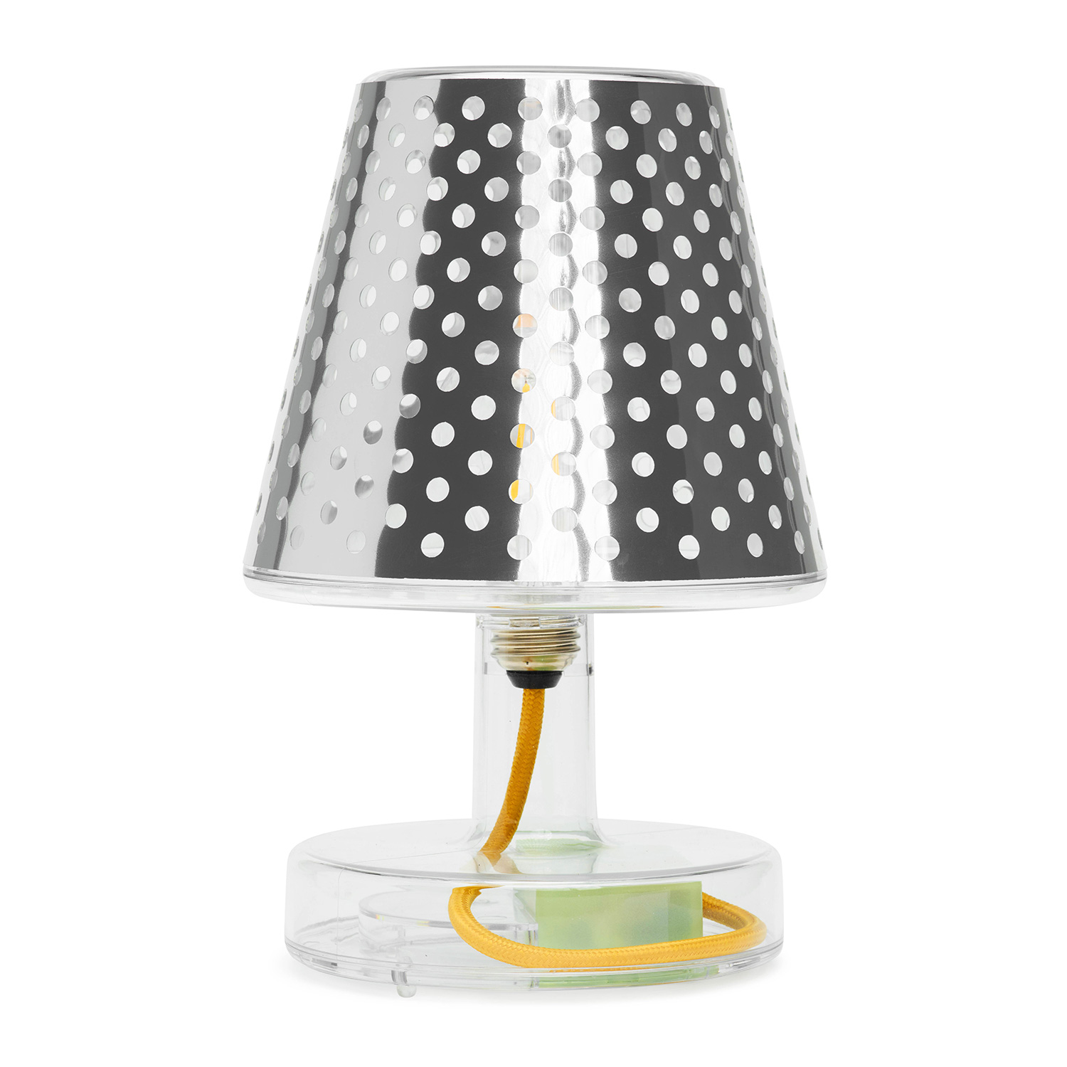 fatboy metallicappie silver dot mit leuchte 76006
