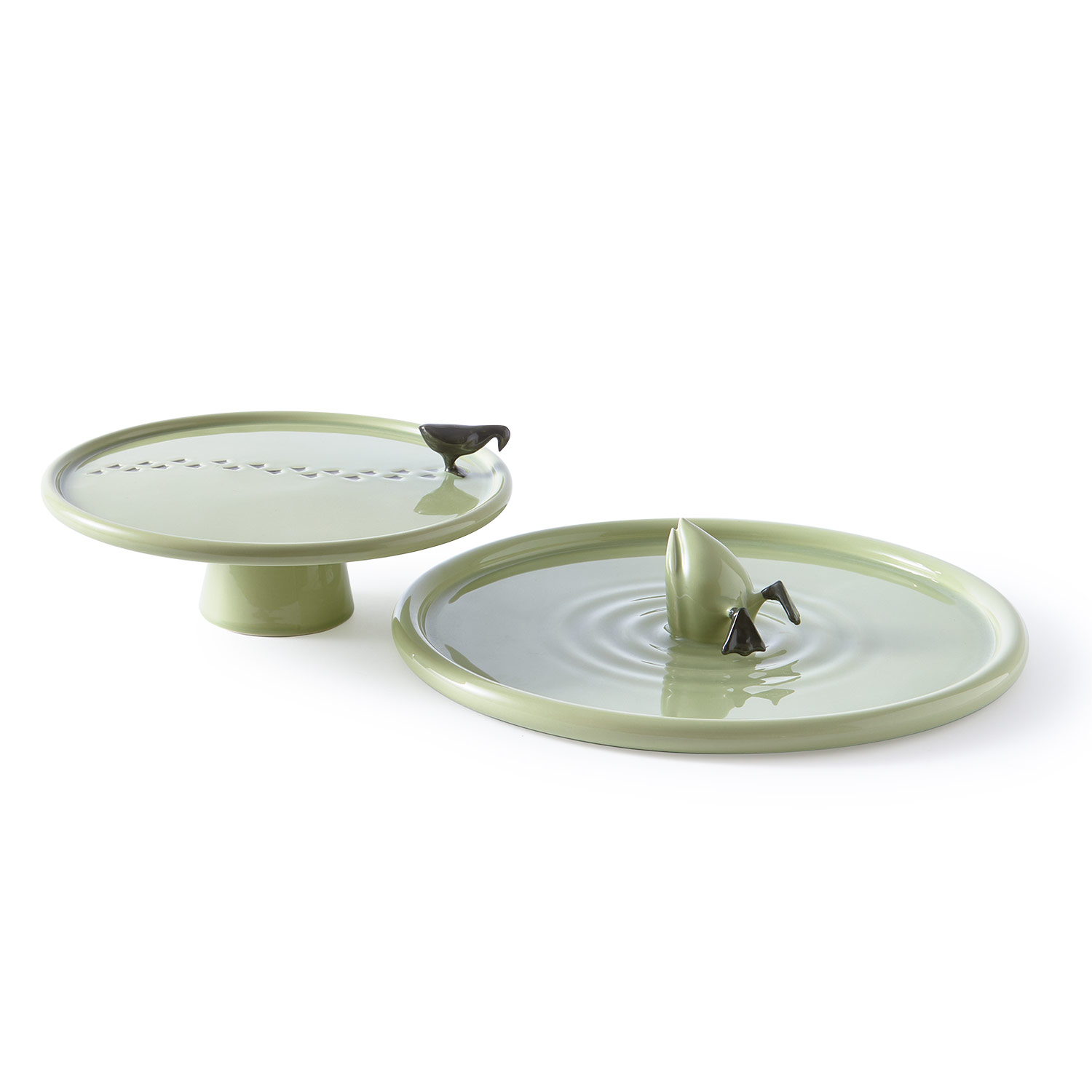 Pols Potten Walking Duck Plate 230 300 186 Gruen Arrangement 102382