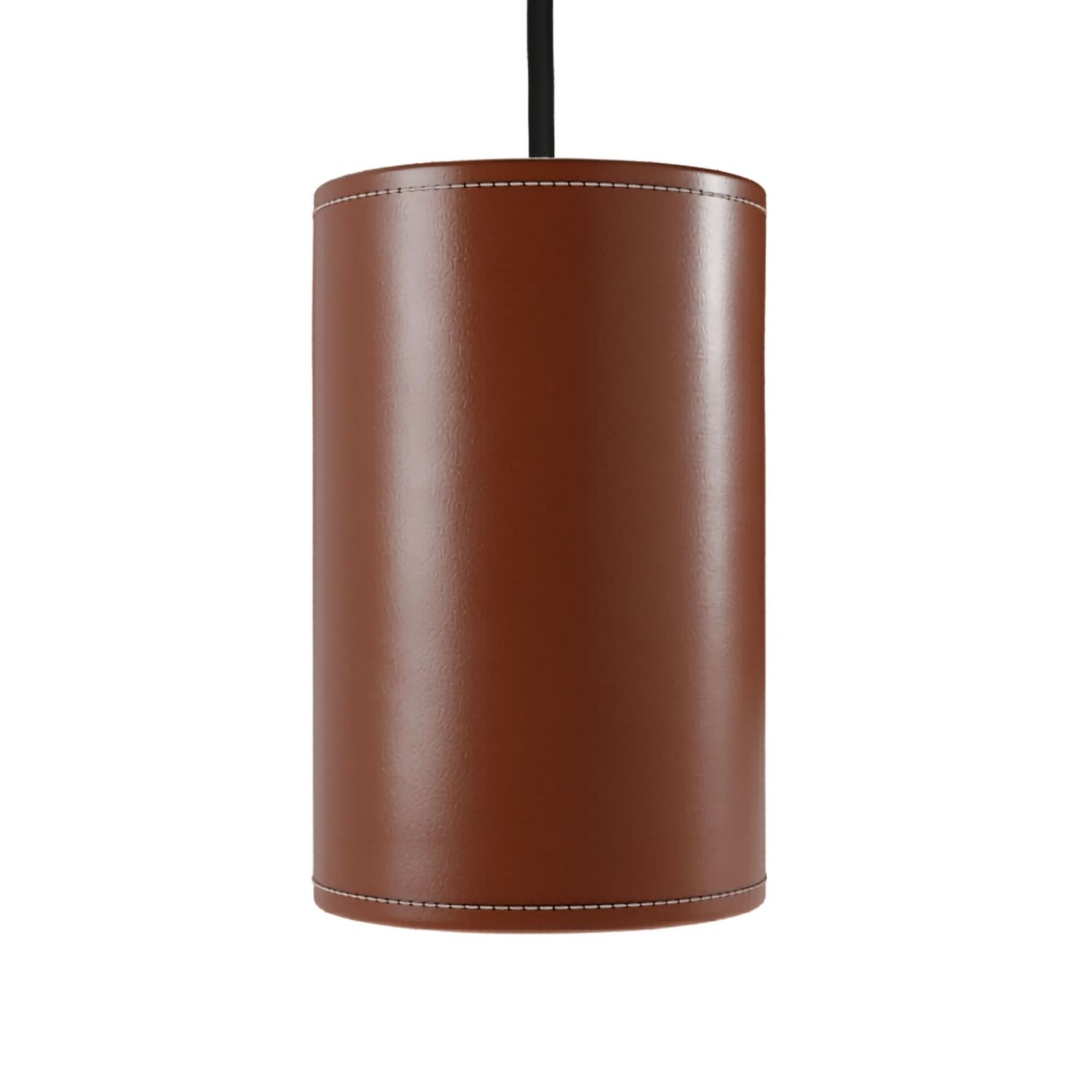 Cuero - Cylinder Leather Pendelleuchte 14 cm polo