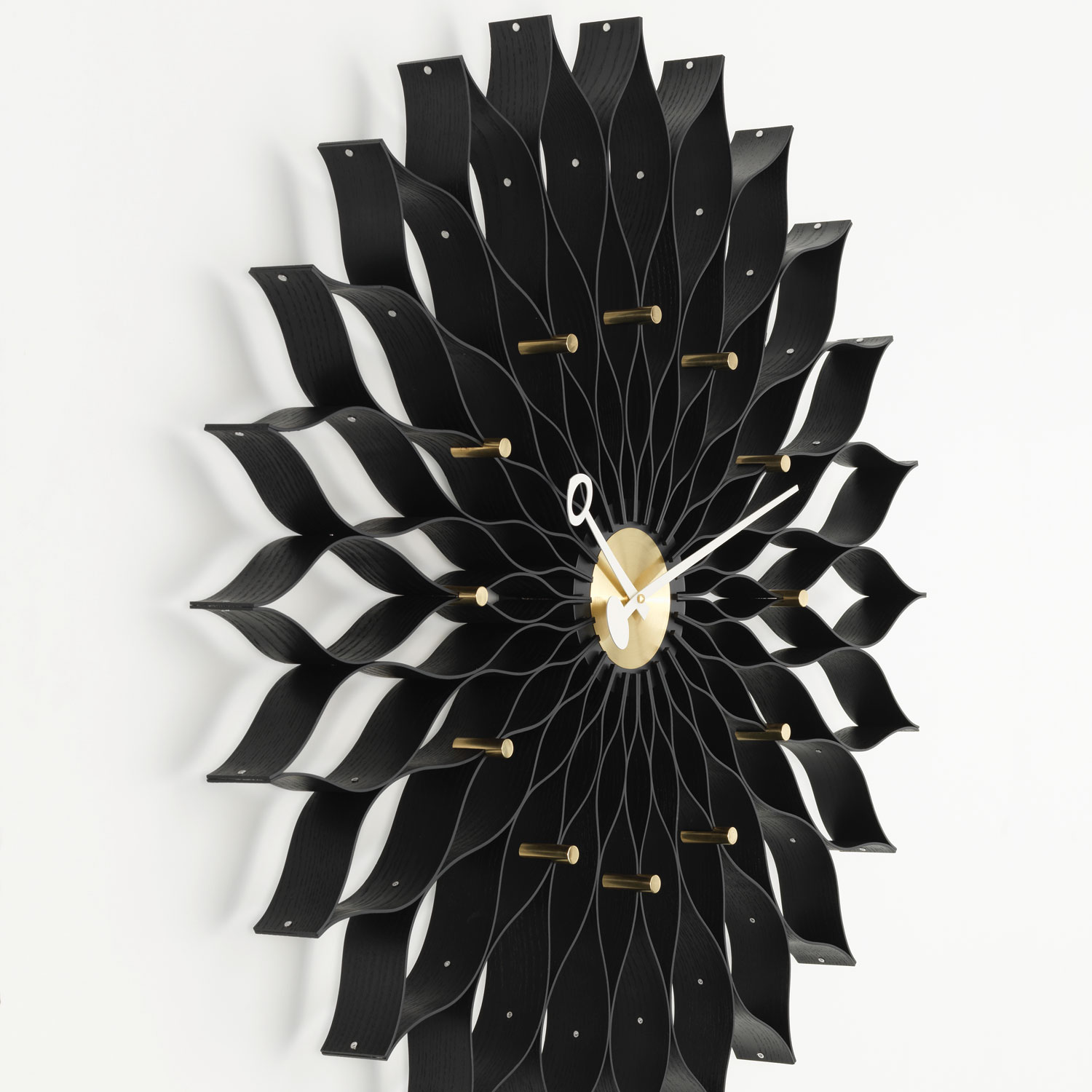 vitra Sunflower Clock messing schwarz 2