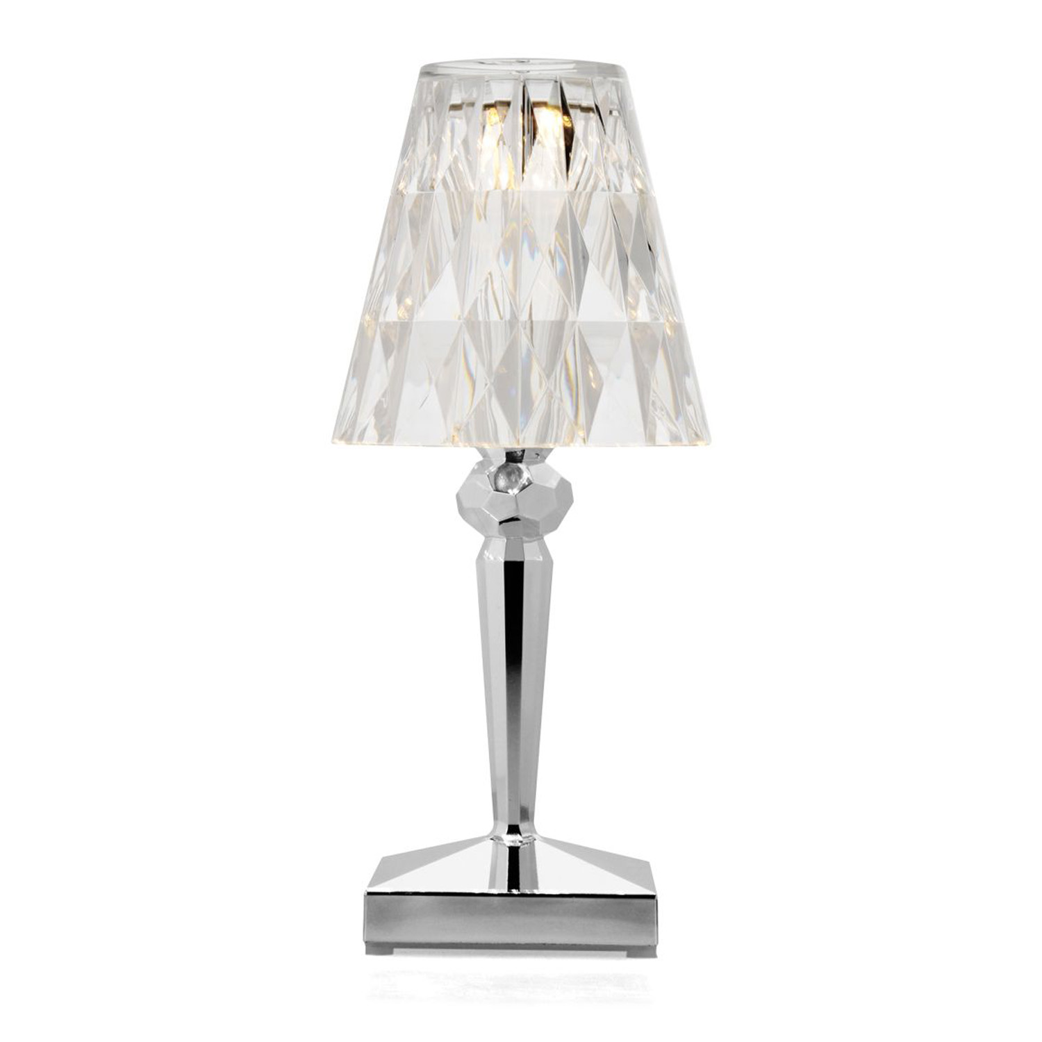 5 battery Lampe chrom
