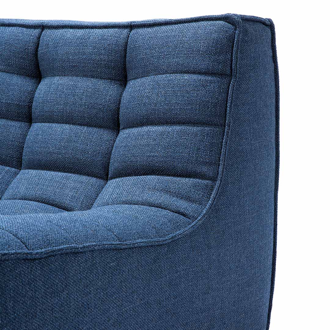 ethnicraft n701 sofa blau einsitzer close up seite 84029
