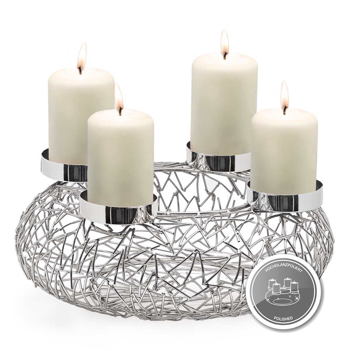 adventskranz milano edzard hochglanzpoliert 49743
