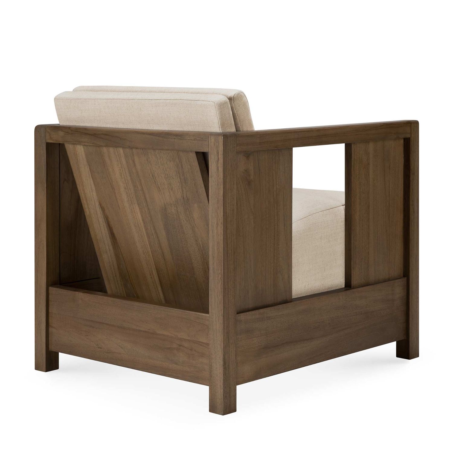 Ethnicraft - Roan Loungesessel teak / Flax Stoff