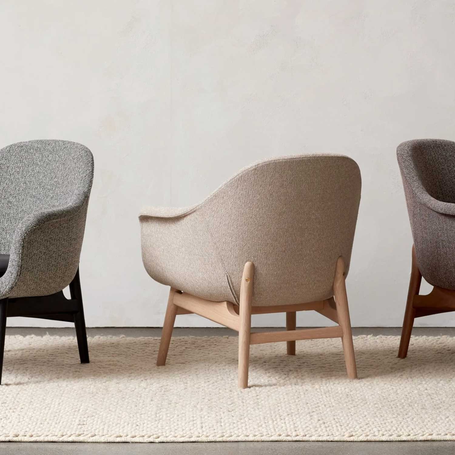 Audo - Harbour Loungesessel Dark Stained Oak/Bouclé 2