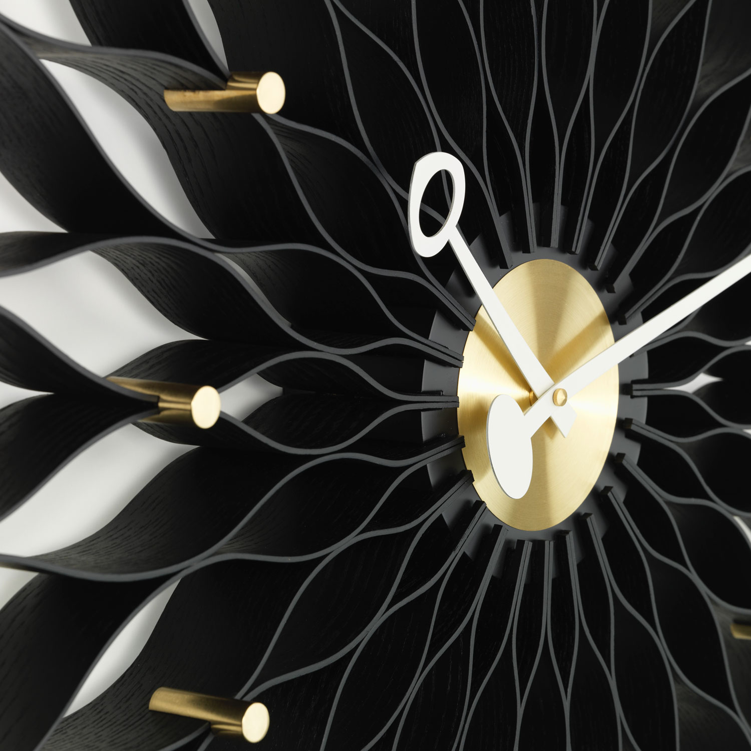 vitra Sunflower Clock messing schwarz 3