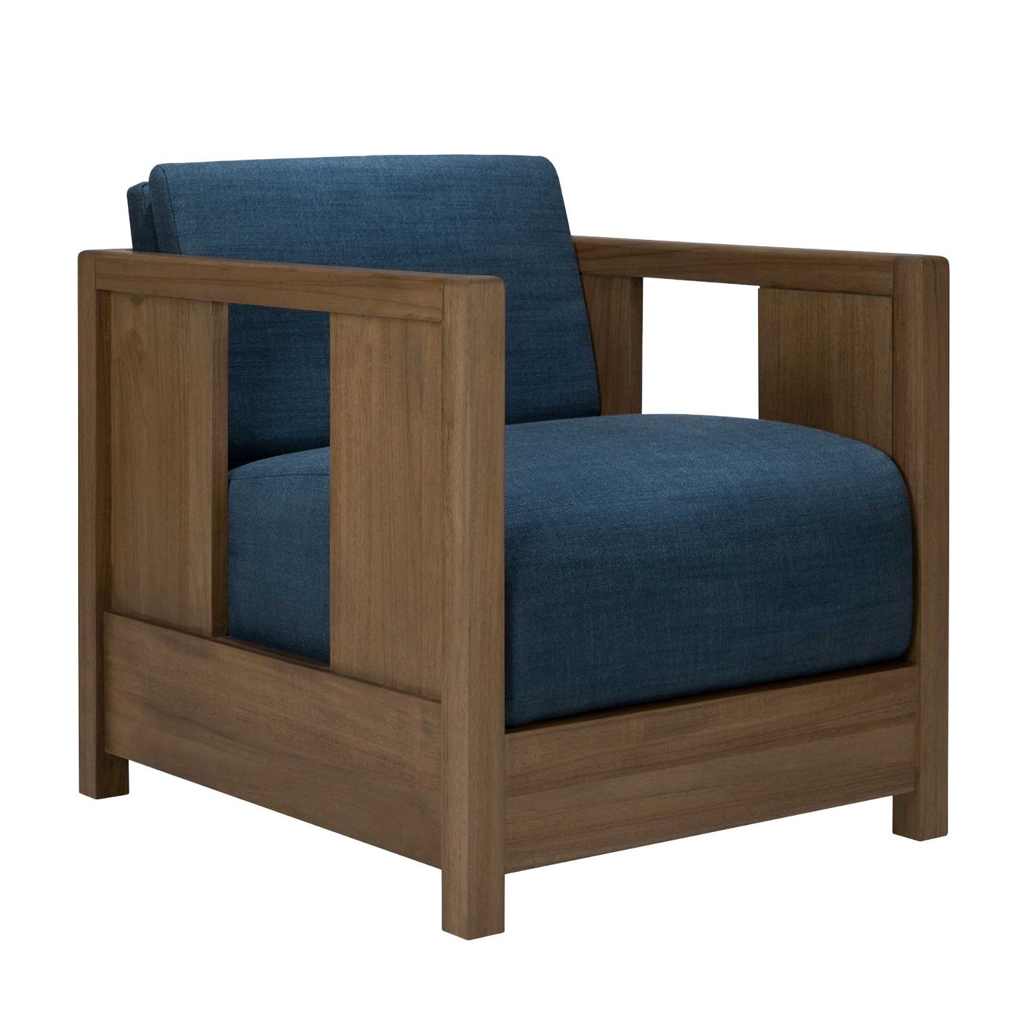 Ethnicraft - Roan Loungesessel teak / Ink Stoff