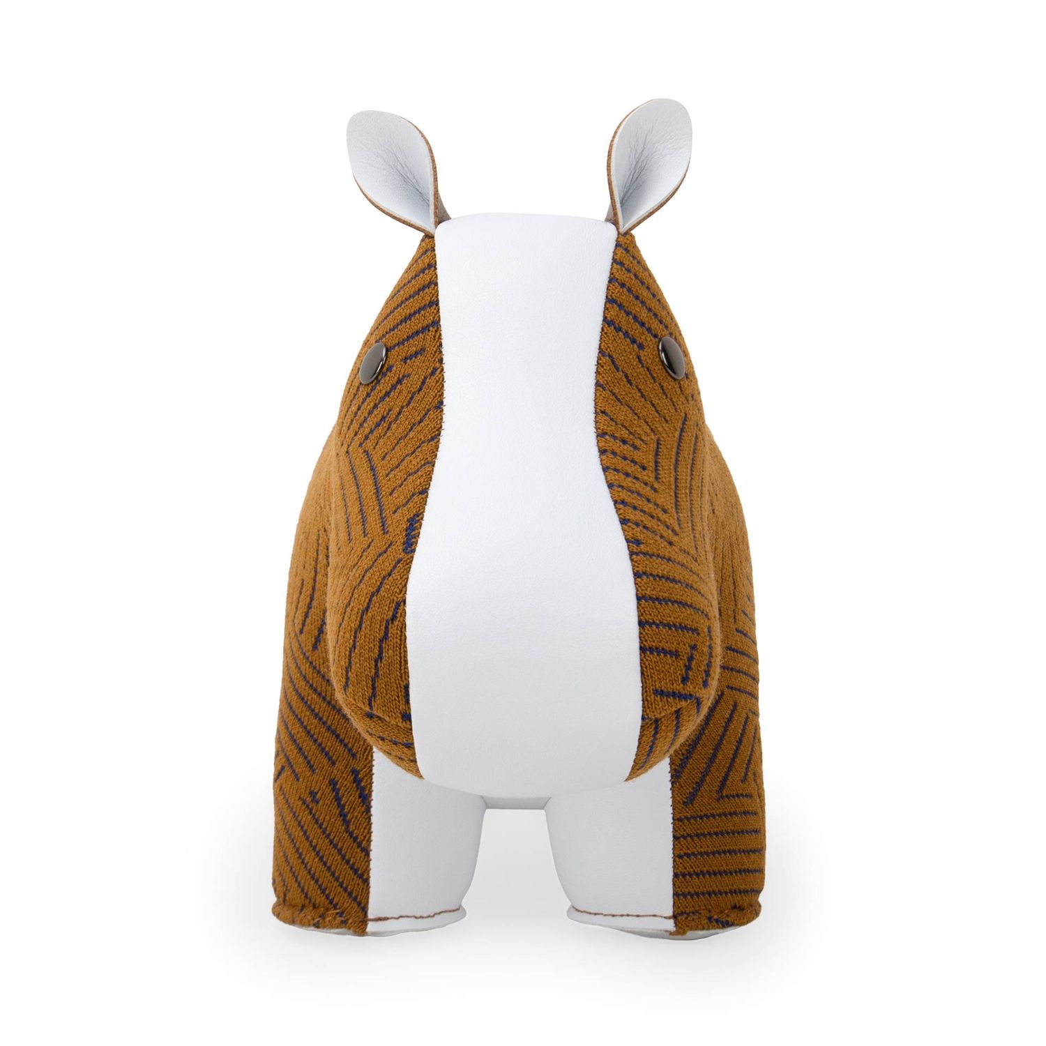 Züny - Buchstütze Nilpferd (Kvadrat Razzle Dazzle) tan