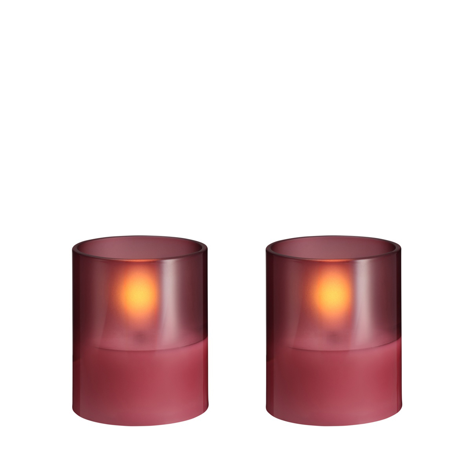 Moods&More - LED-Hurricane-Kerzen 2er-Set vintage rose