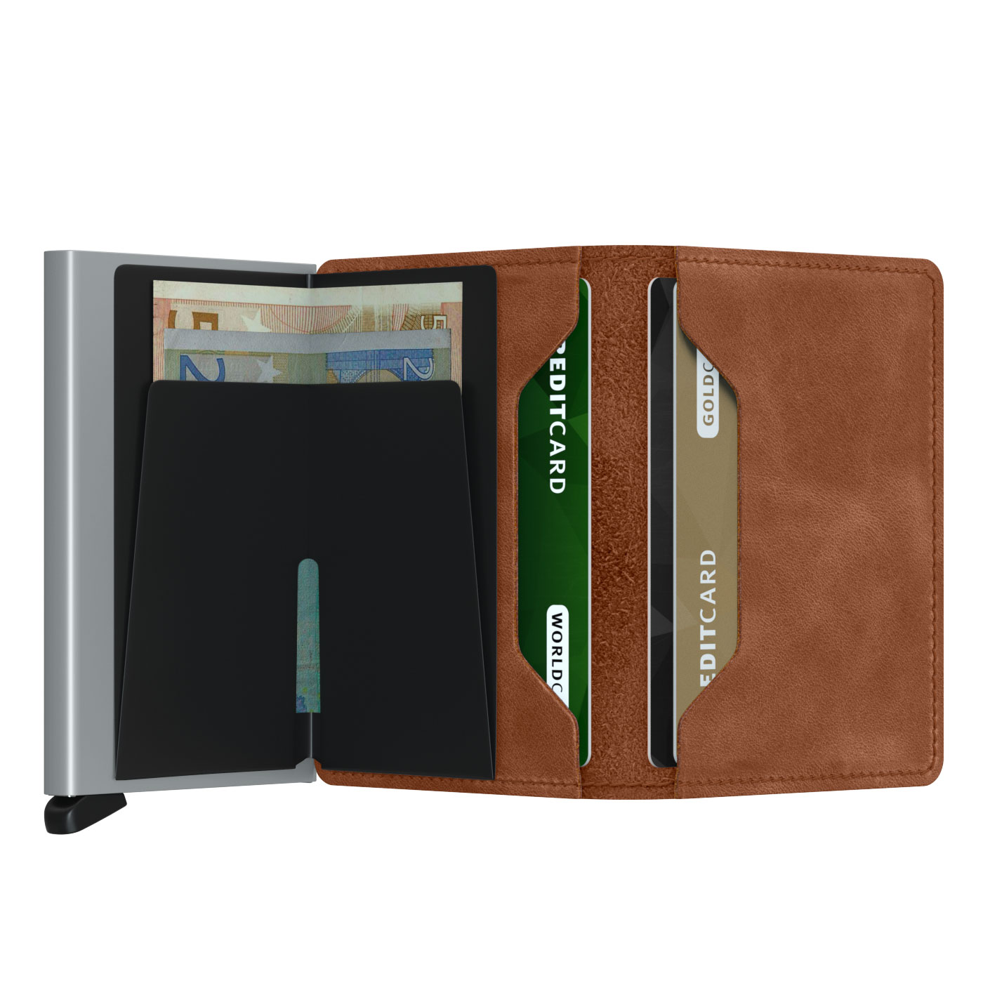 secrid slimwallet vintage offen cognac silver 53466