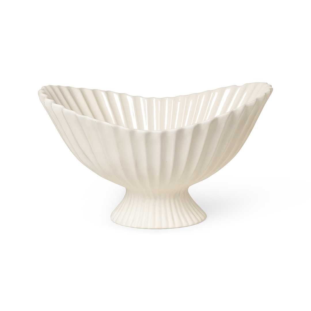 ferm living fountain centrepiece schale weiss 75000