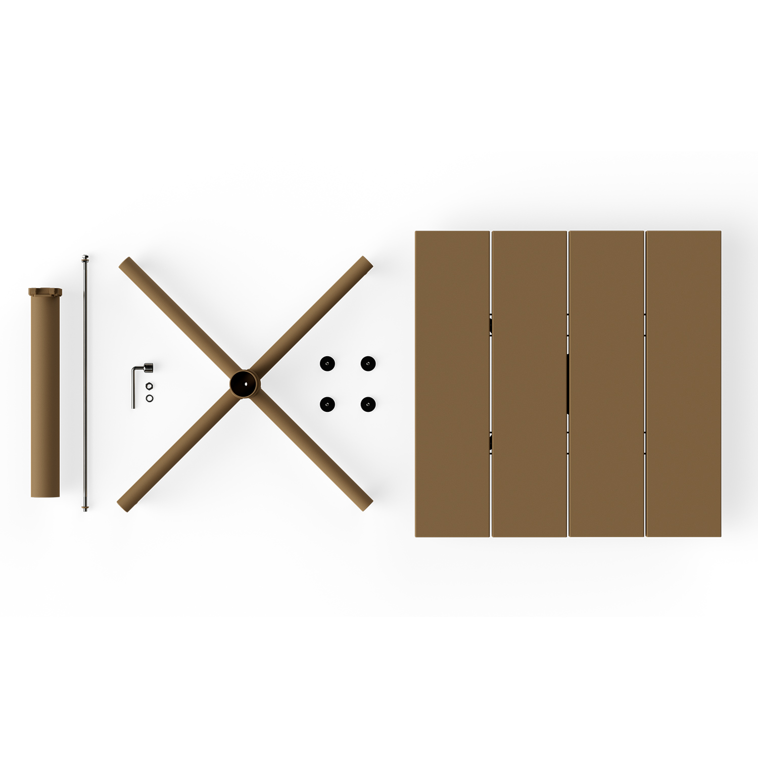 Fatboy - Fred's Outdoor Tisch 80x80 cm mochaccino