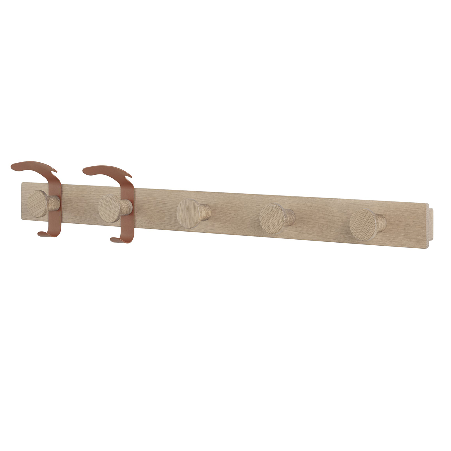 muuto plank coat rack eiche copper brown 65466