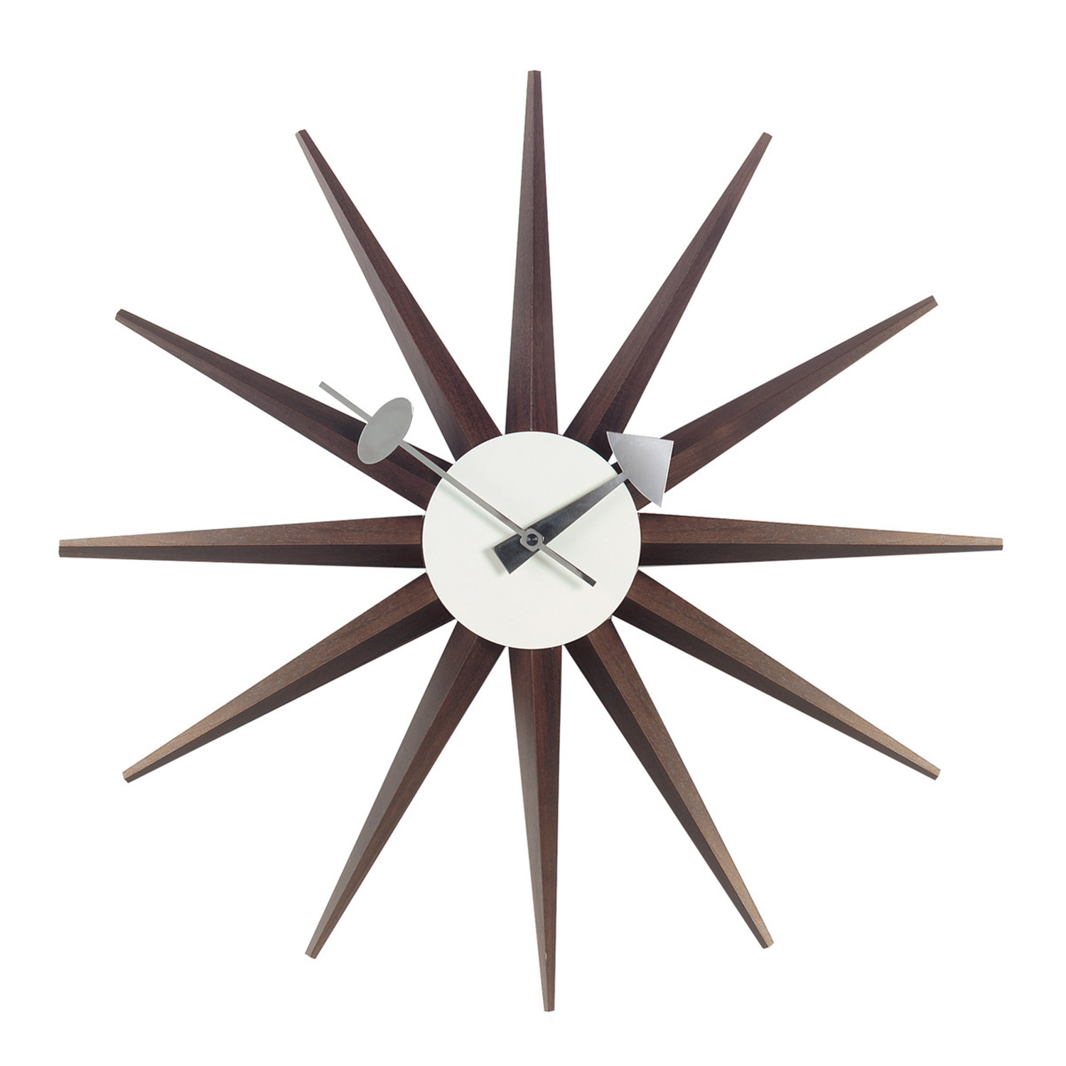 vitra sunburst uhr walnuss 34346