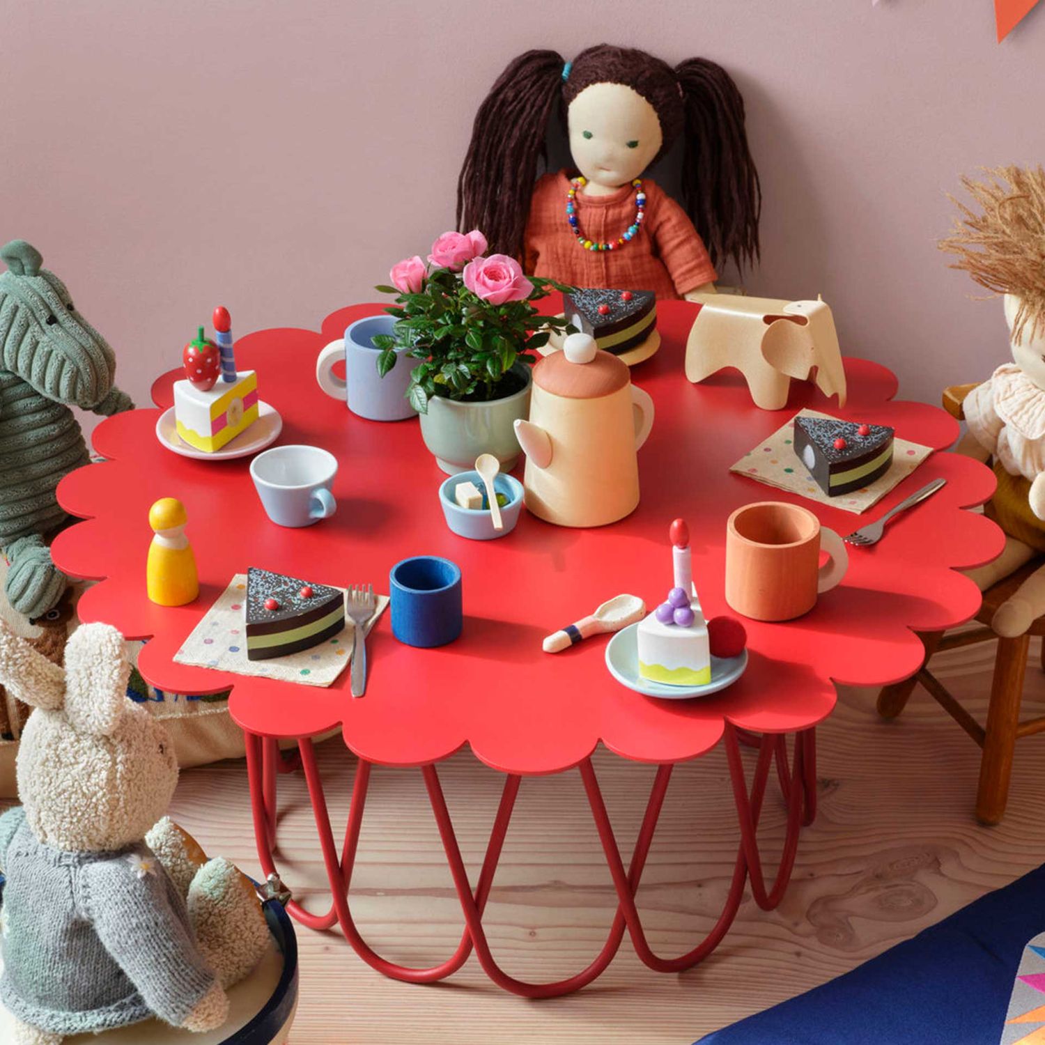Vitra - Flower Beistelltisch klein rot