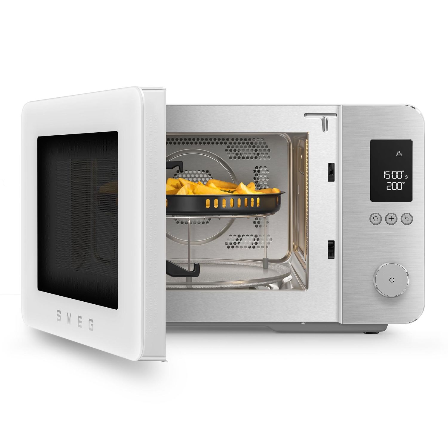 SMEG - Kombi-Mikrowelle mit Air Fry MOC02 weiß