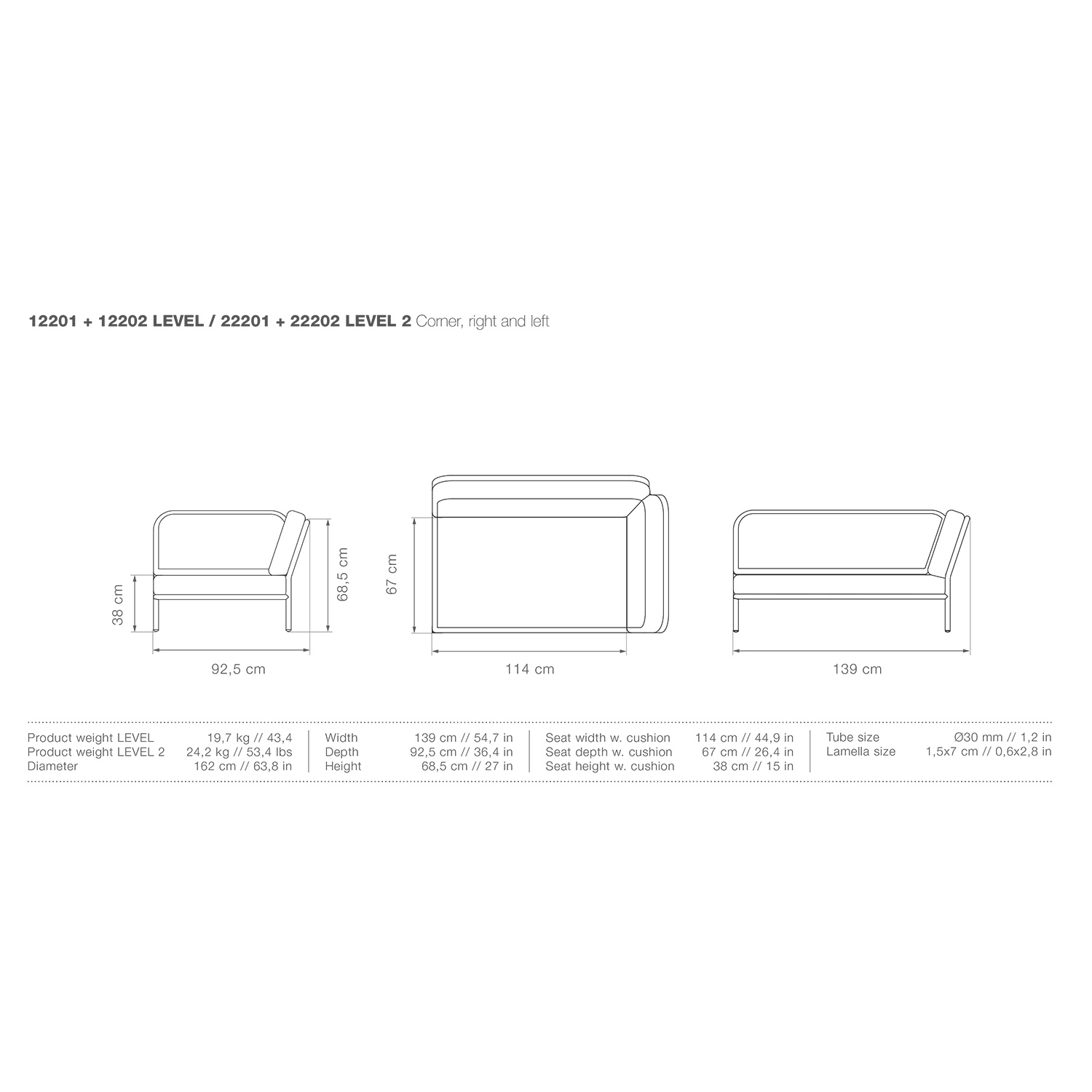 houe level corner abmessungen 93173