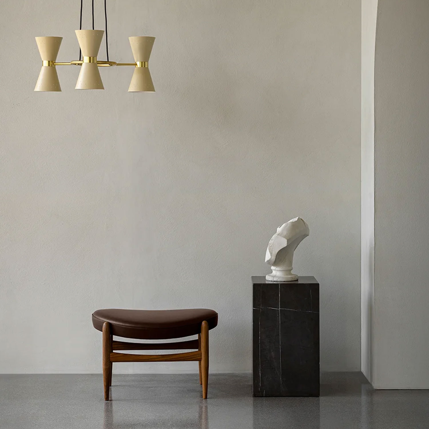 Audo - Elizabeth Fußteil Natural Oak/beige
