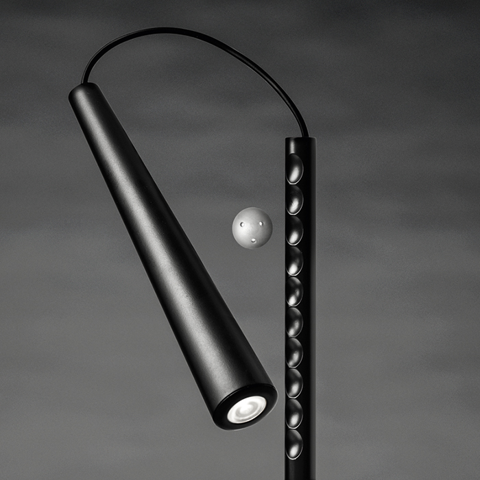 foscarini magneto stehleuchte schwarz detail 63480
