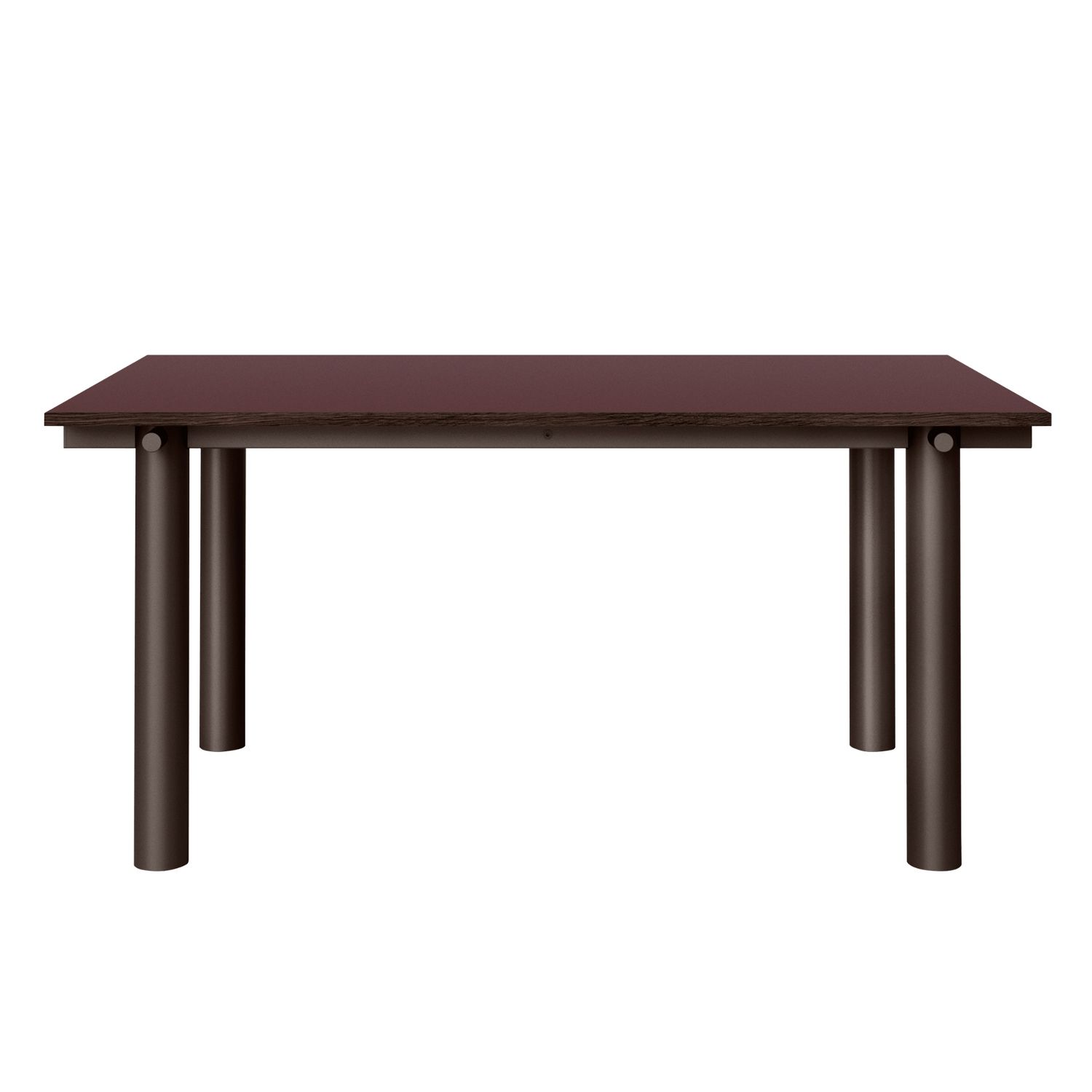Ferm Living - Atura Tisch 160x90 Chocolate/Burgundy Linoleum