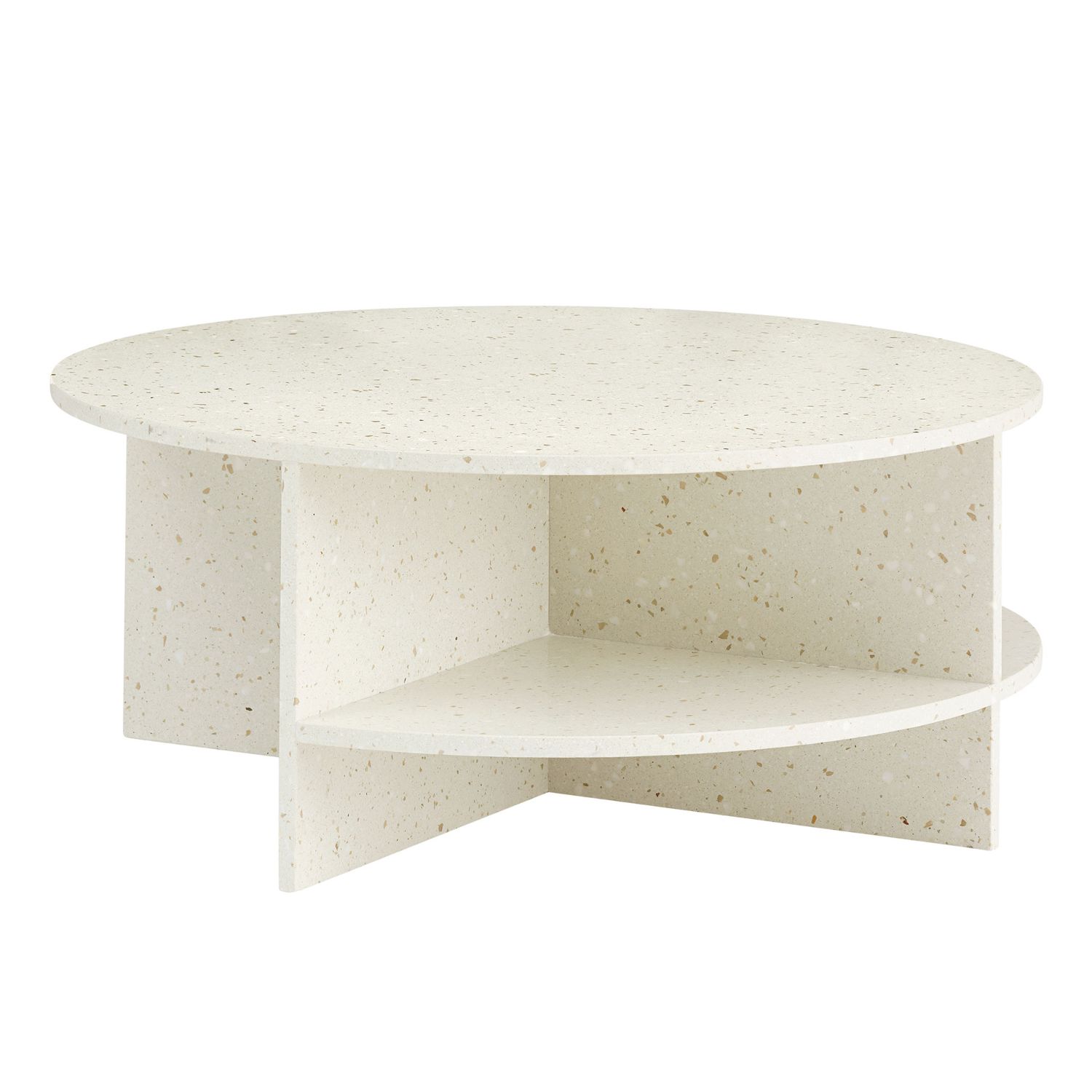 Muuto - Halves Couchtisch off-white Terrazzo