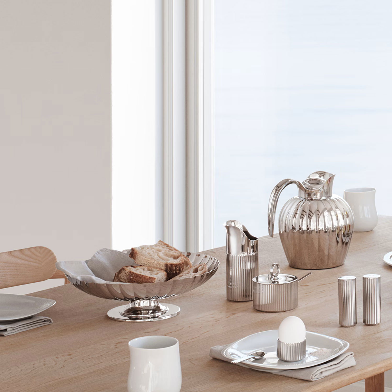 Georg Jensen - Bernadotte Zuckerdose mit Löffel