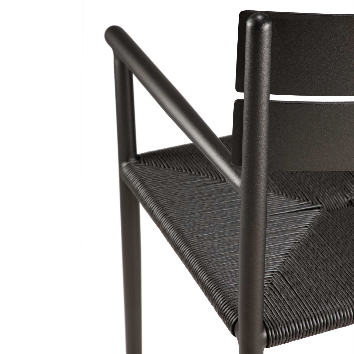 Ethnicraft - Elin Stuhl Outdoor mit Armlehnen dark bronze