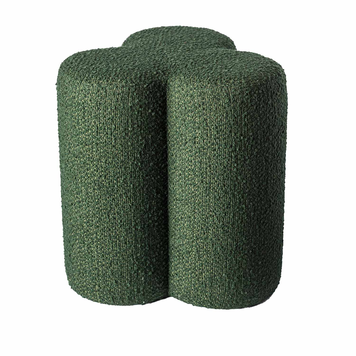 pols potten clover hocker boucle gruen 99042