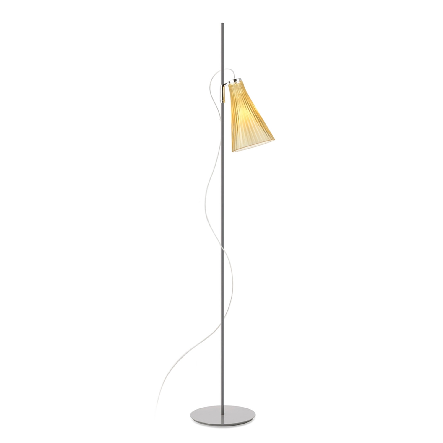 Kartell - K-Lux Bodenleuchte grau/strohgelb